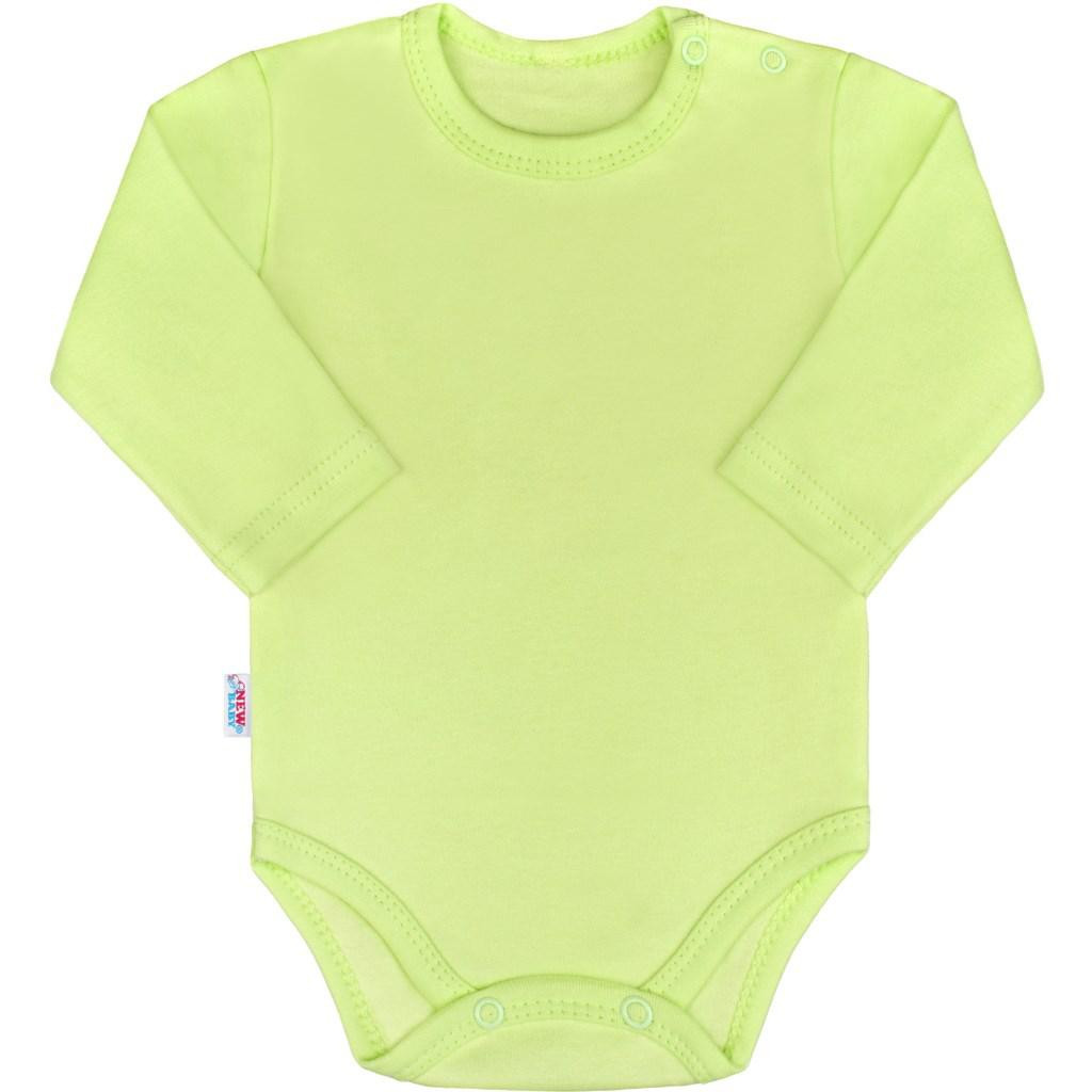 NEW BABY Kojenecké body s dlouhým rukávem New Baby Pastel zelené