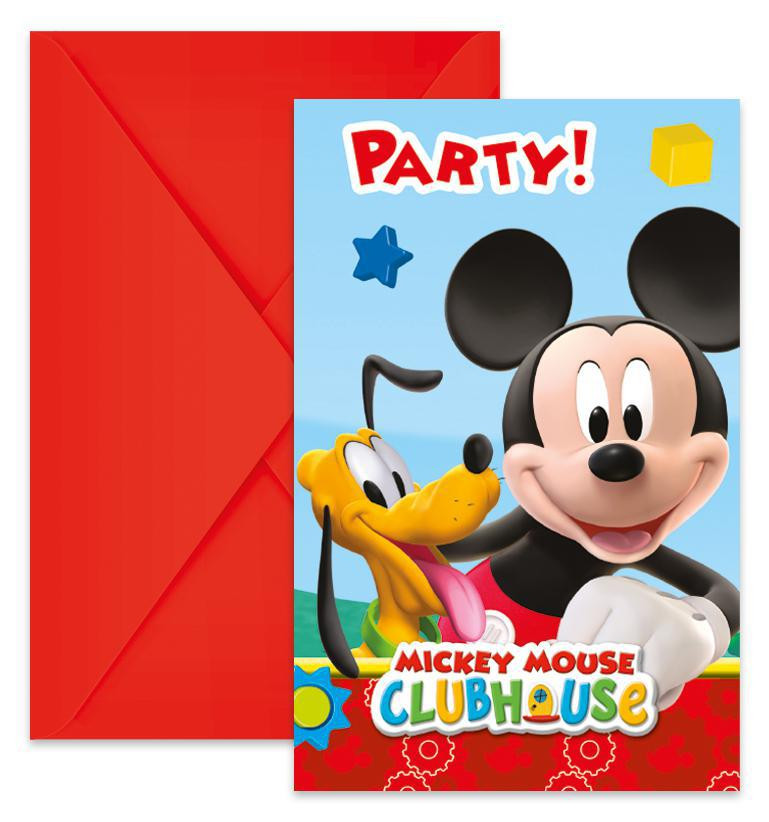 Procos Pozvánky a obálky Disney Mickey 6 ks
