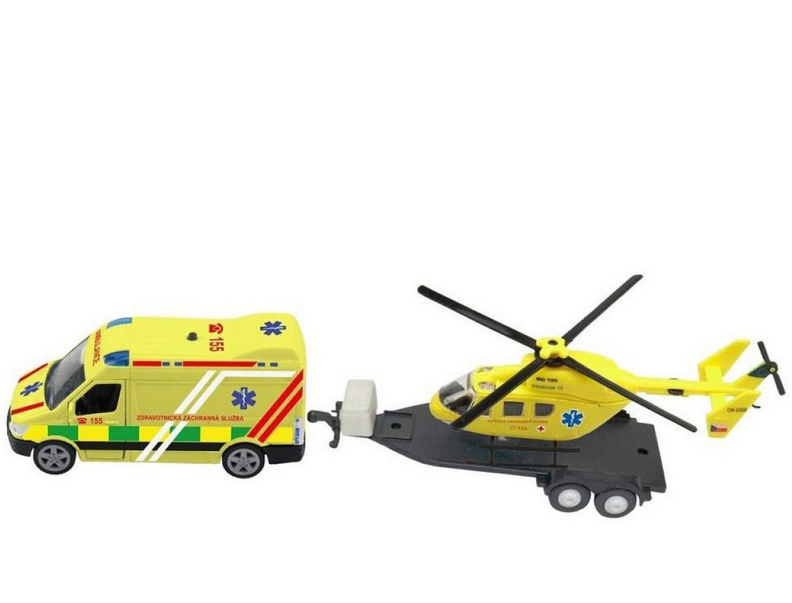 City Collection Sada ambulance + vrtulník se světlem a zvukem