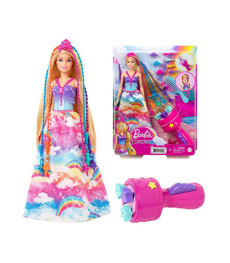 Mattel Barbie Princezna s barevnými vlasy set GTG00