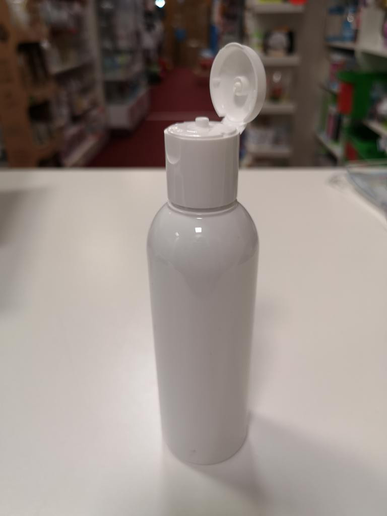 Eoné Plastová lahvička s odklápěcím uzávěrem bílá, 200 ml