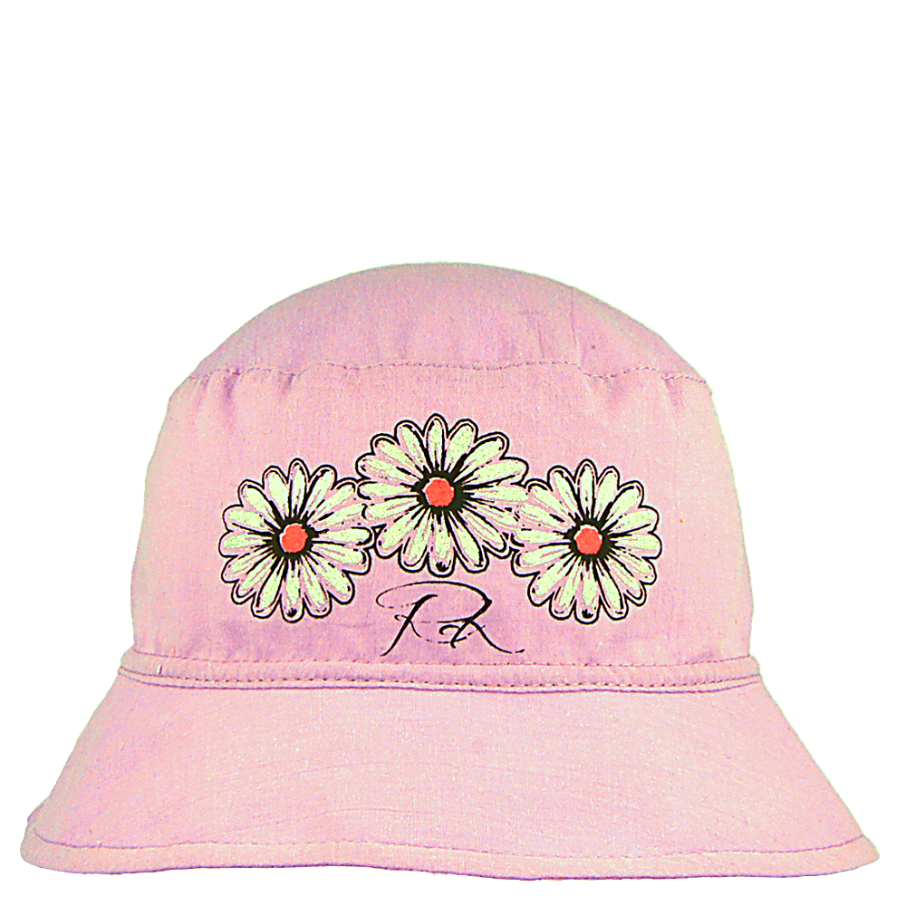 RDX Dívčí letní plátěný klobouk Kopretiny Růžový