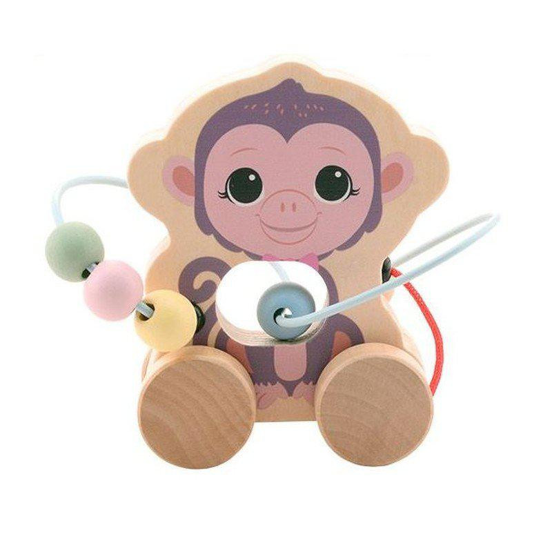 Jouéco The Wildies Family dřevěná hračka s labyrintem Monkey 12 m+