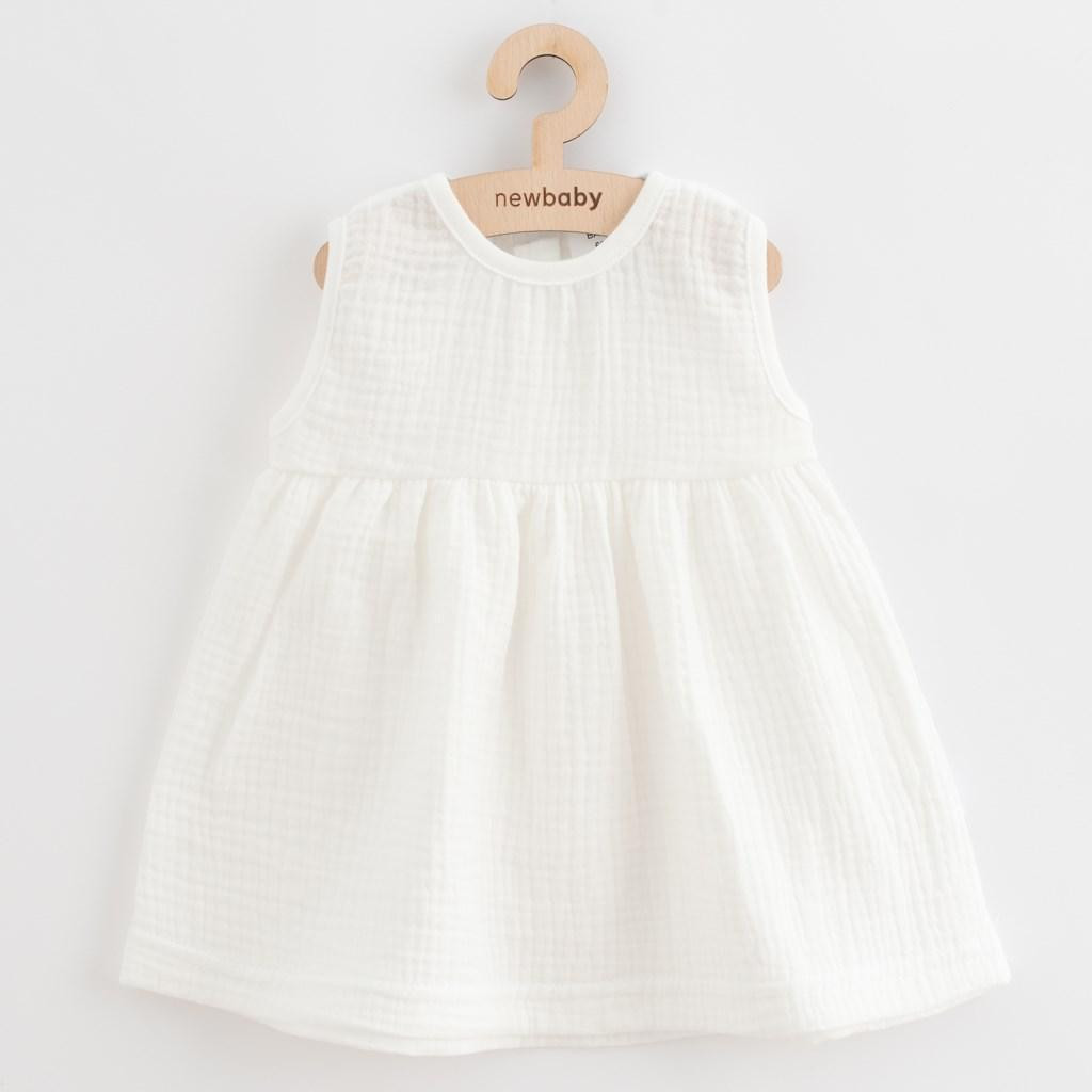 NEW BABY Kojenecké mušelínové šaty New Baby Elizabeth Vel. 56