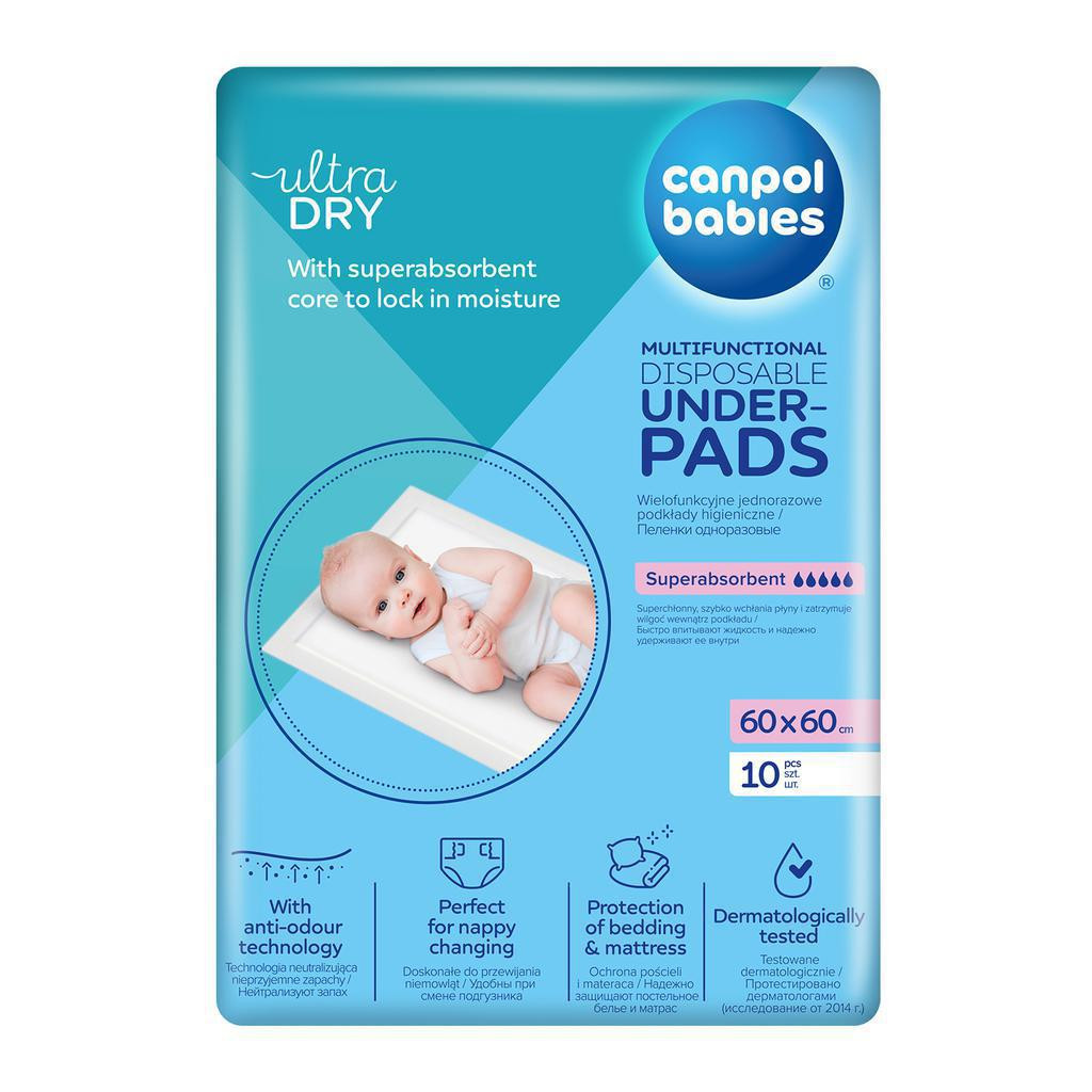 Canpol babies Multifunkční hygienické podložky 60x60 cm 10 ks