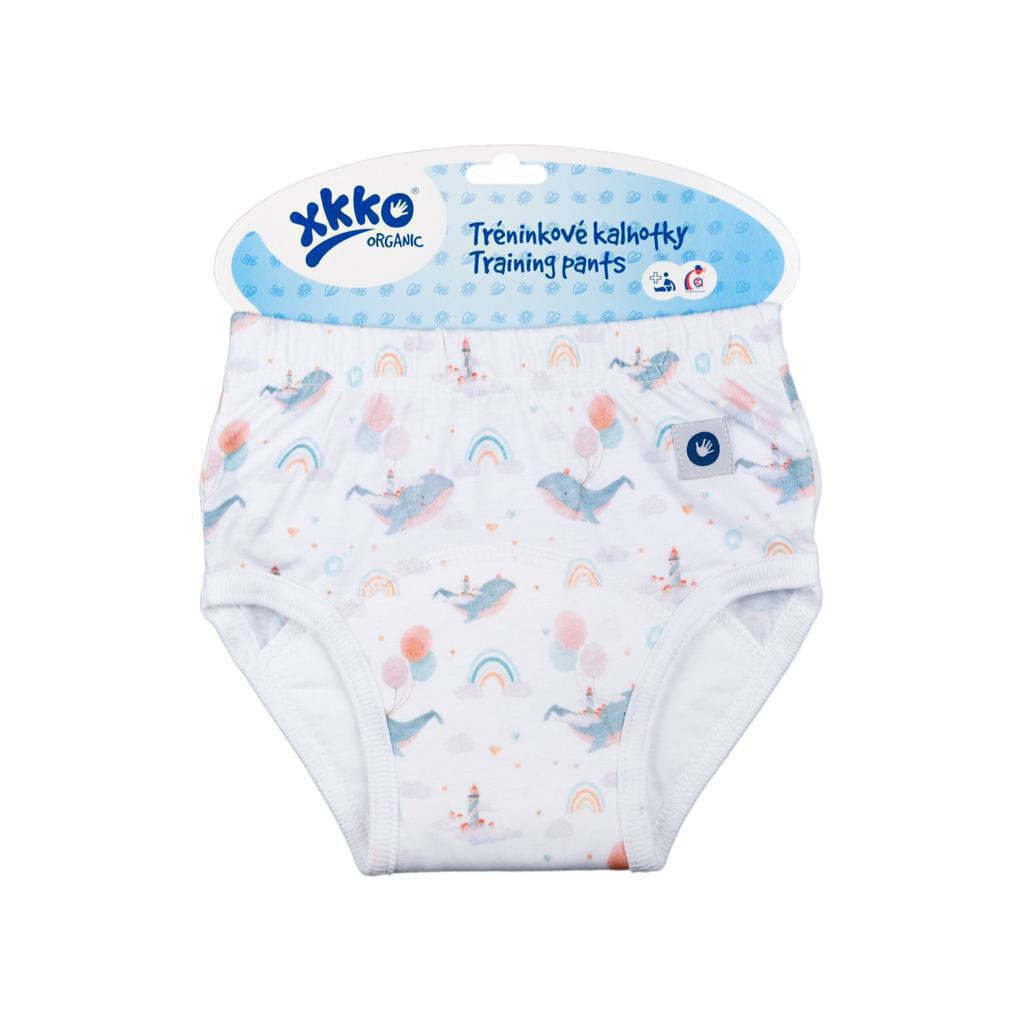 XKKO Organic Tréninkové kalhotky Kikko - Sky Whale