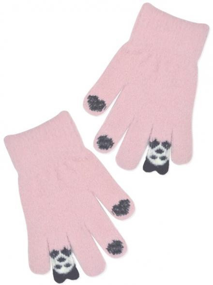 Baby Nellys Dívčí zimní, prstové rukavice, pudrově růžové