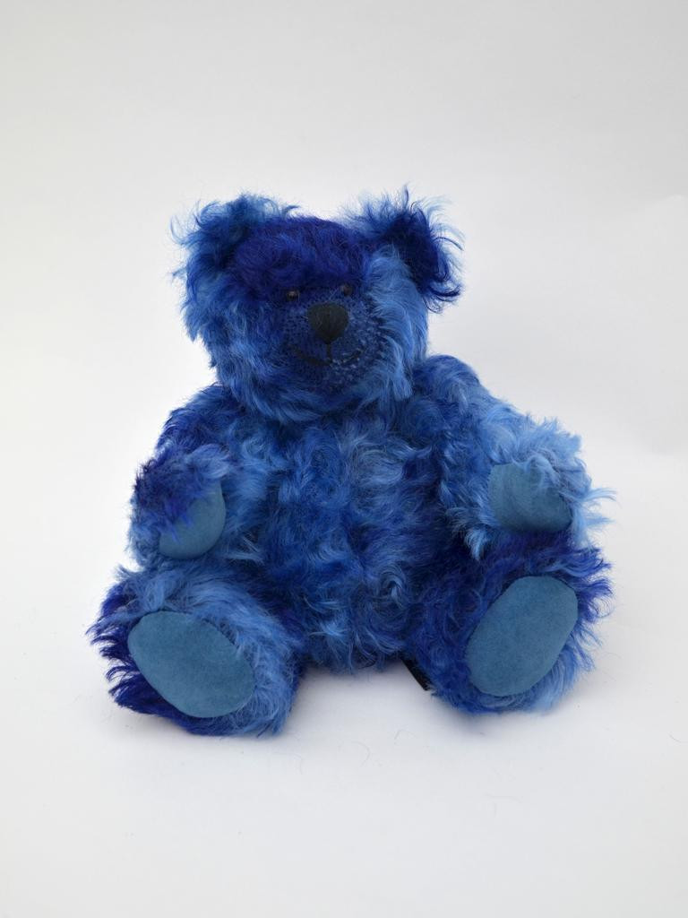 Moravská ústředna Medvěd 20 cm kloubový modrý
