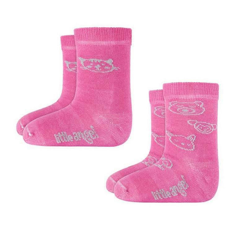 Little Angel(DITA) Ponožky dětské set obrázek Outlast® Růžová
