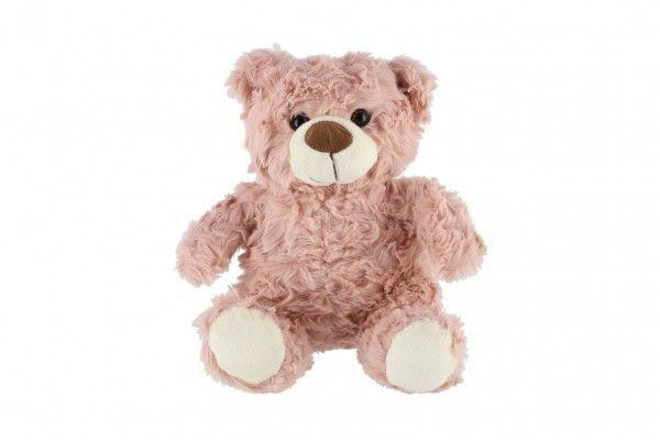 Teddies Medvídek sedící plyšový 22 cm růžový
