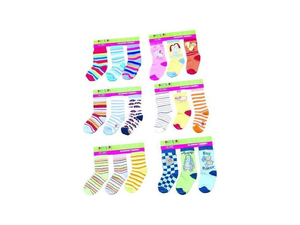 Pidilidi Dětské ponožky 2-3 roky 3 páry v balení (vel. 92/98)