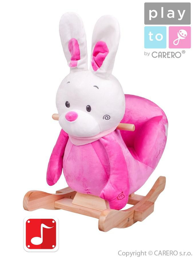 PlayTo Houpací hračka s melodií králíček růžová