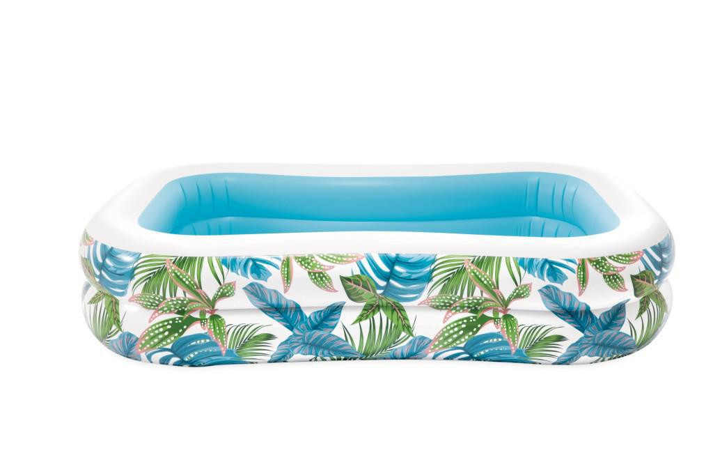 Intex Pataugette Tropicale – Pataugeoire Gonflable Avec Parasol Intégré, Pour Enfants De 1 à 3 Ans (1,02 M X 86 Cm)