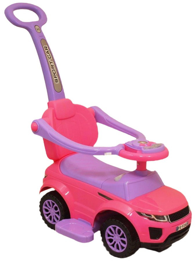 BABY MIX Dětské hrající jezdítko 3v1 Baby Mix růžové