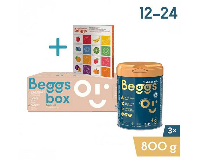 Beggs 3 batolecí mléko, box + pexeso 2,4 kg (3x800 g)