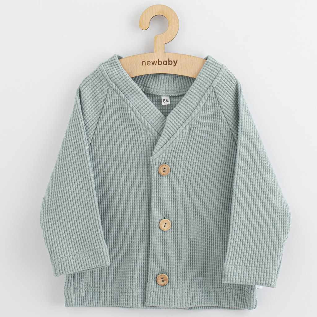 NEW BABY Kojenecký kabátek na knoflíky New Baby Luxury clothing Oliver šedý