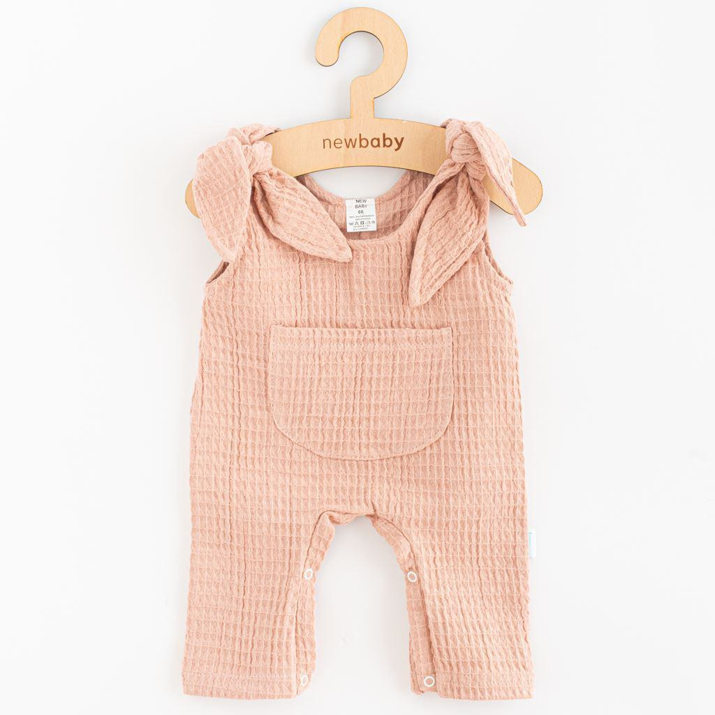 NEW BABY Kojenecké mušelínové lacláčky New Baby Comfort clothes růžová
