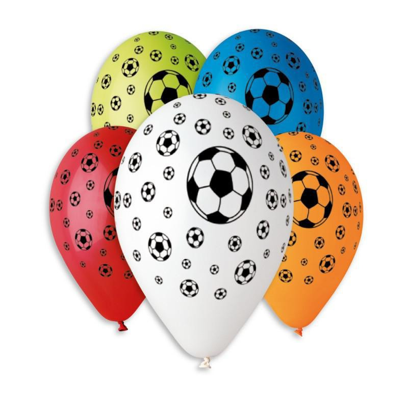 Balónek pastel 30 cm fotbal potisk 10 ks v balení