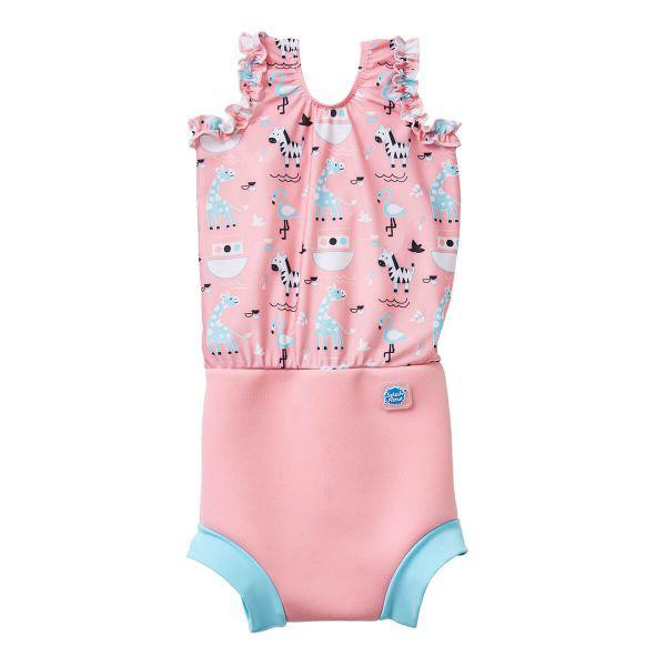 Splash About Plavky Happy Nappy kostýmek - Zvířátka růžové