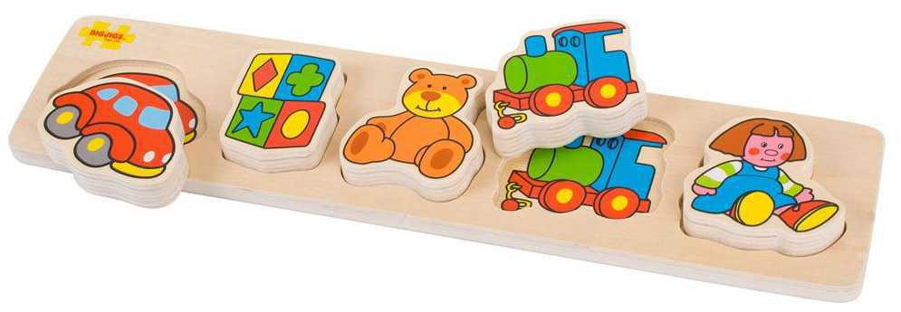 Bigjigs Toys Bigjigs Baby Dřevěné vkládací puzzle hračky