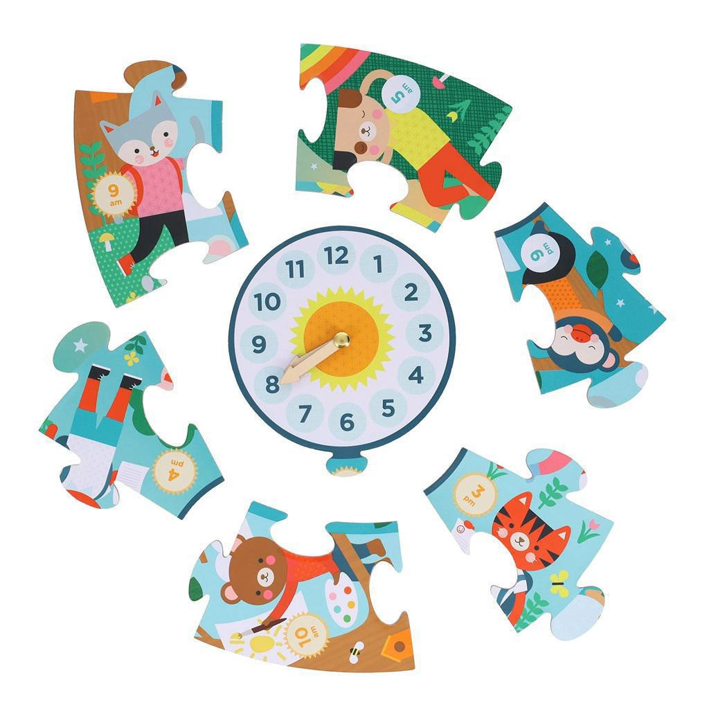 Petit Collage Podlahové puzzle Ilustrované učební hodiny