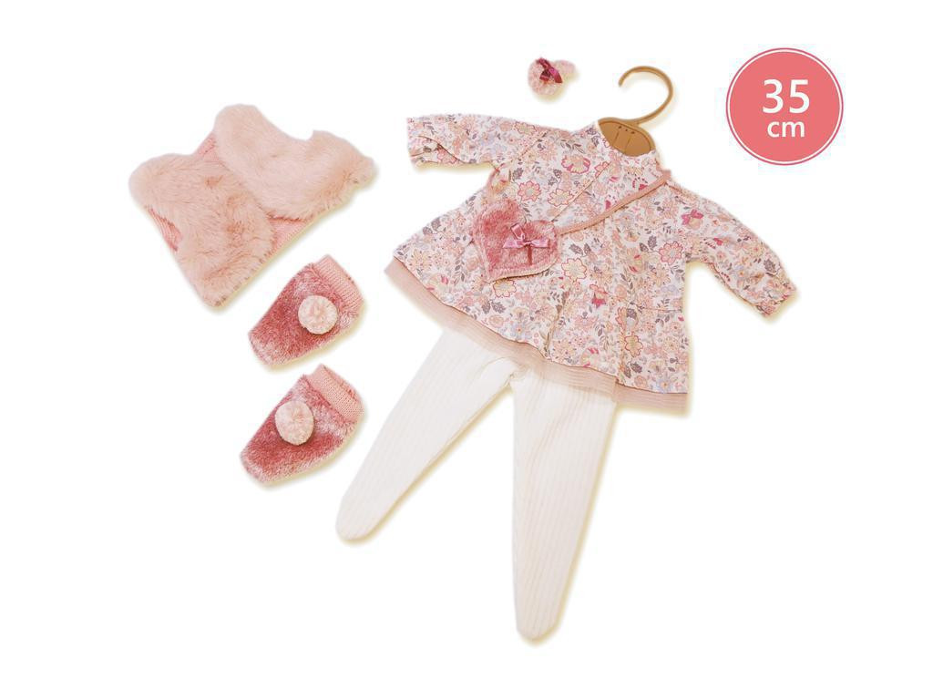 Llorens Obleček pro panenku velikosti 35 cm 5dílný růžový