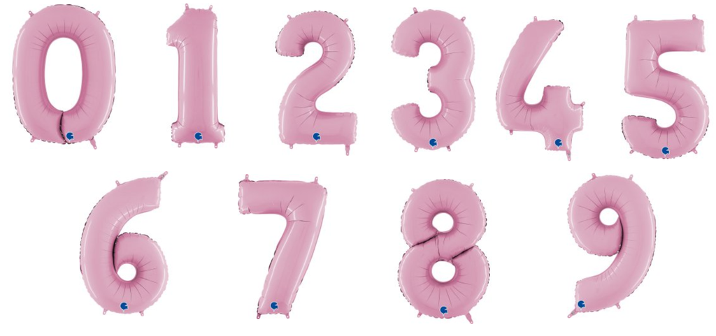 Grabo Fóliový balónek pastel růžová 66 cm číslice