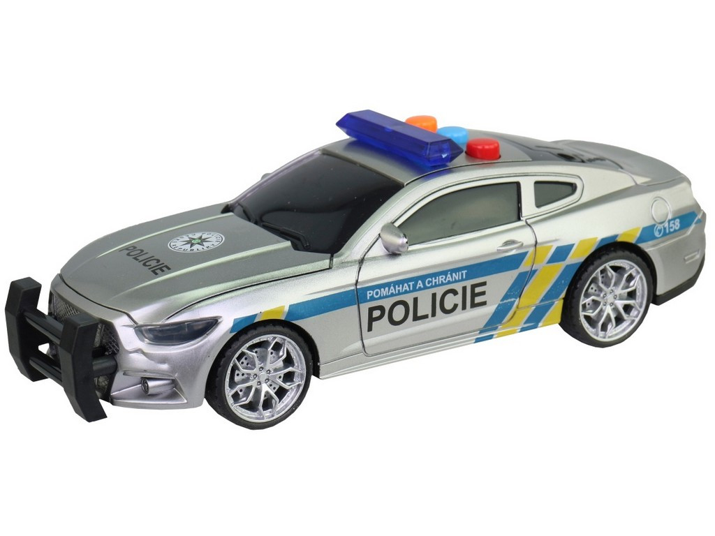 Farm Collection Policejní auto na setrvačník 17 cm se světlem a zvukem