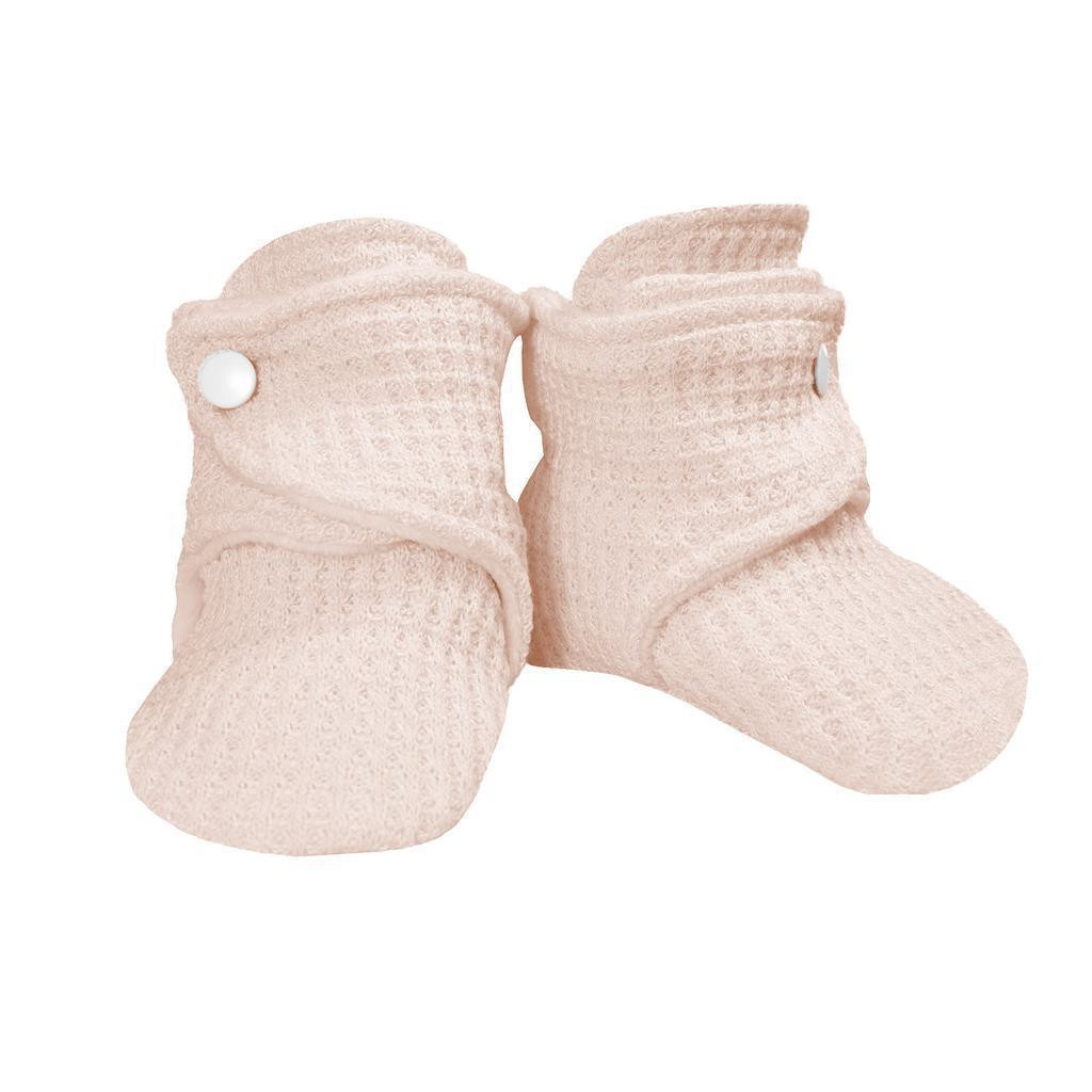 ESITO Capáčky pro miminko barefoot svetrové Powder pink
