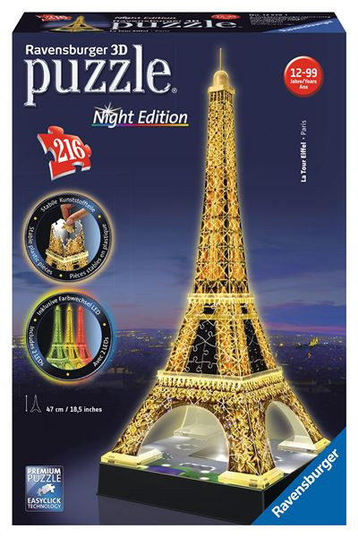 Ravensburger 3D puzzle - Eiffelova věž LED