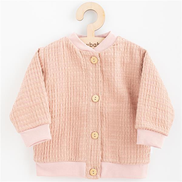 NEW BABY Kojenecký mušelínový kabátek New Baby Comfort clothes růžová