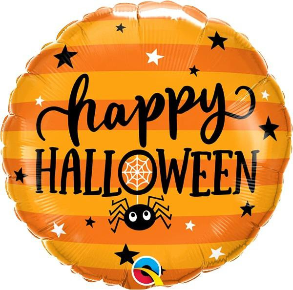 Qualatex Fóliový balónek kruh - Happy Halloween 46 cm