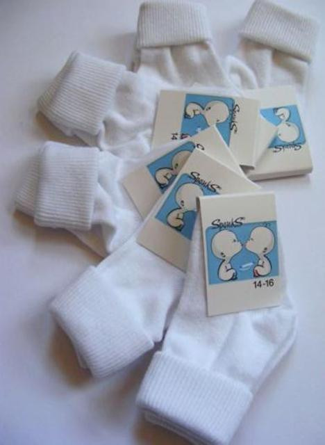 Diba Kojenecké ponožky bílé 6-12 m bavlna