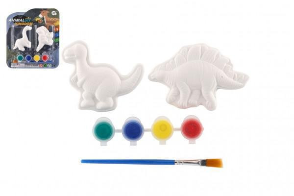 Teddies Kreativní sada malování dinosaurus sádrový s barvami