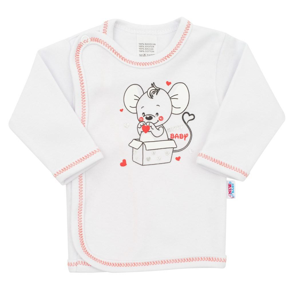 NEW BABY Kojenecká košilka New Baby Mouse bílá