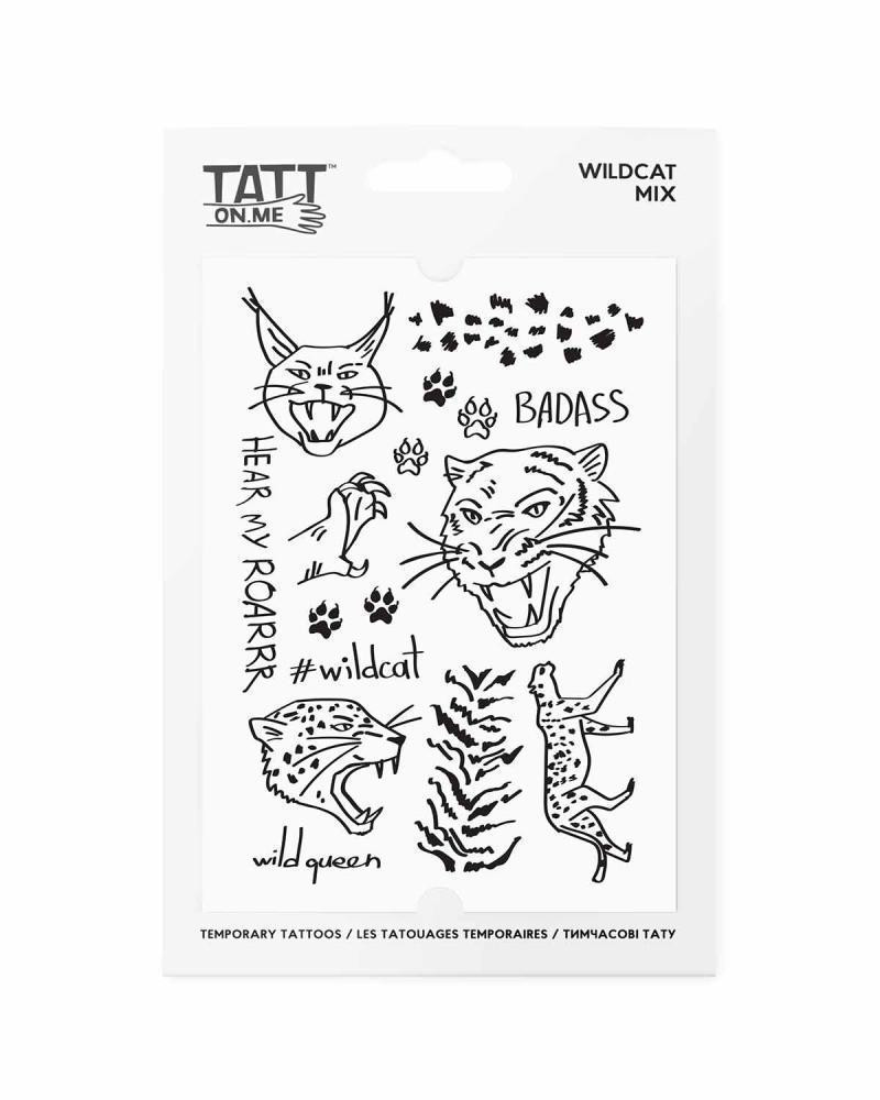 TATTonMe Voděodolné dočasné tetovačky Divoké kočky
