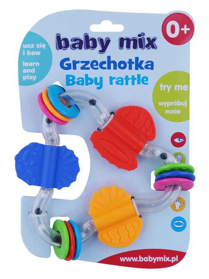 BABY MIX Dětské chrastítko Baby Mix barevný trojuhelník