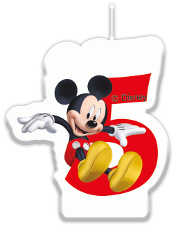 Procos Svíčka Disney Mickey č. 5