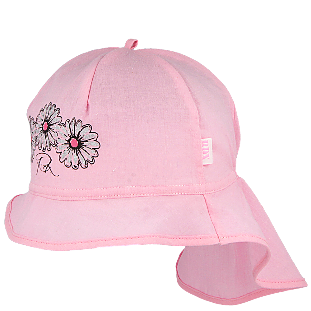 RDX Dívčí letní klobouk s plachetkou Kopretiny Růžový
