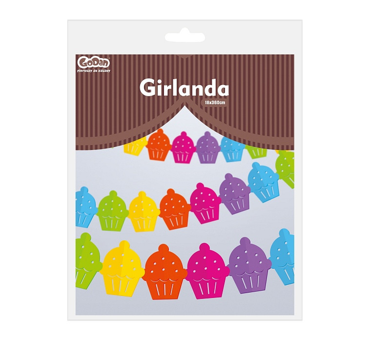 GoDan Girlanda papírová - Barevné muffiny