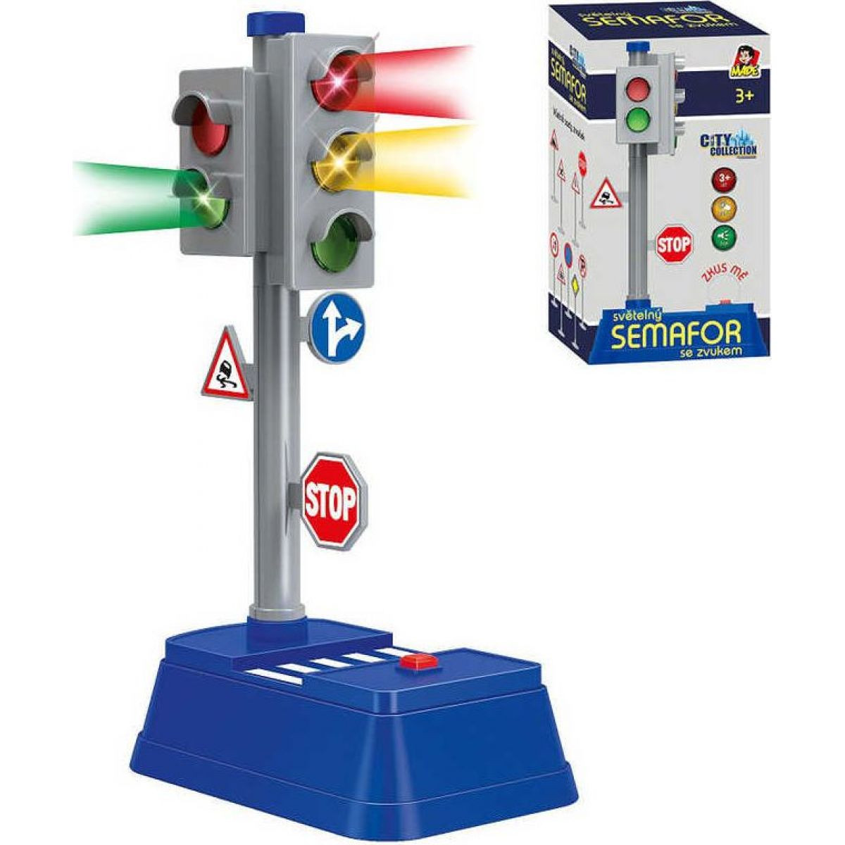 City Collection Set semafor se značkami, 24x14 cm