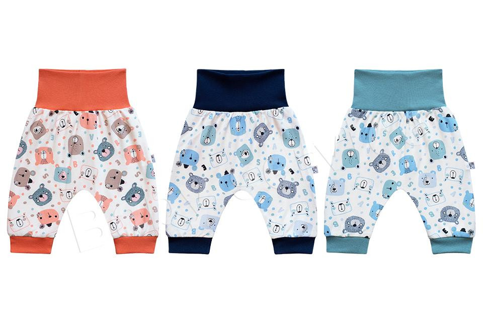 Baby Service Bavlněné kalhoty buggy Medvídek Modré