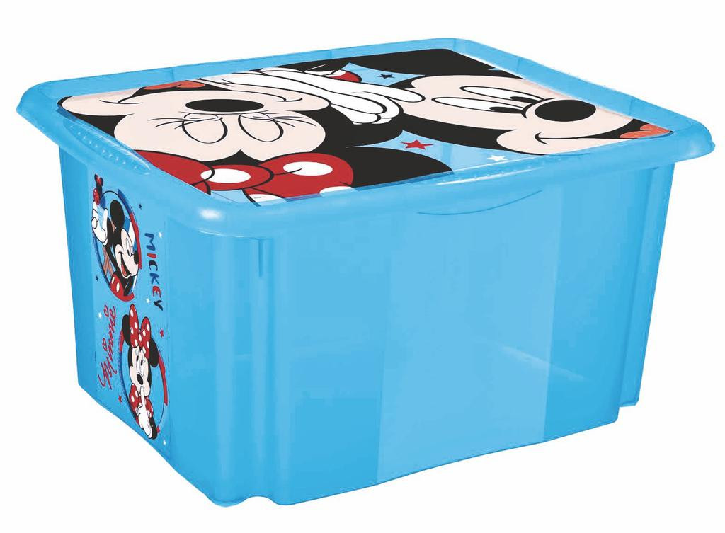 Keeeper Úložný box s víkem "Mickey", Modrá 24 l