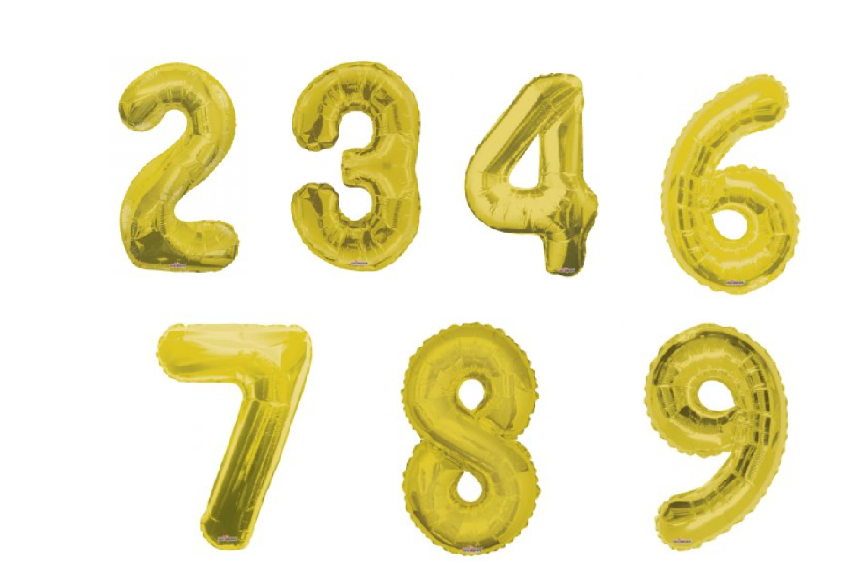 Kaleidoscope Nafukovací číslice zlatá 87 cm