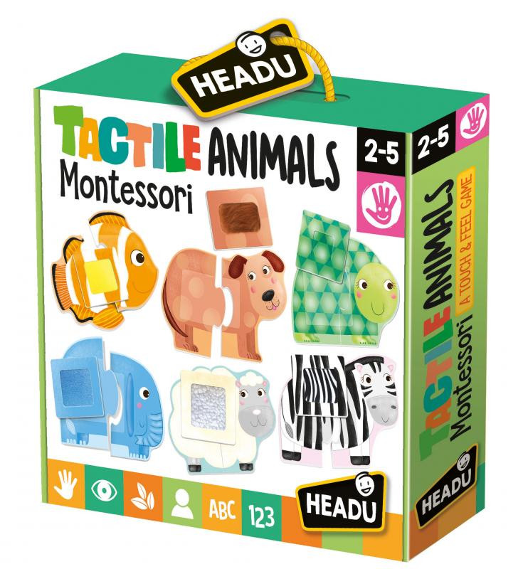 Headu HEADU: Montessori - Dotykové puzzle - Zvířátka