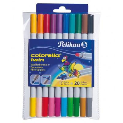 Pelikan Fixy 20 barev, oboustranné, pratelné