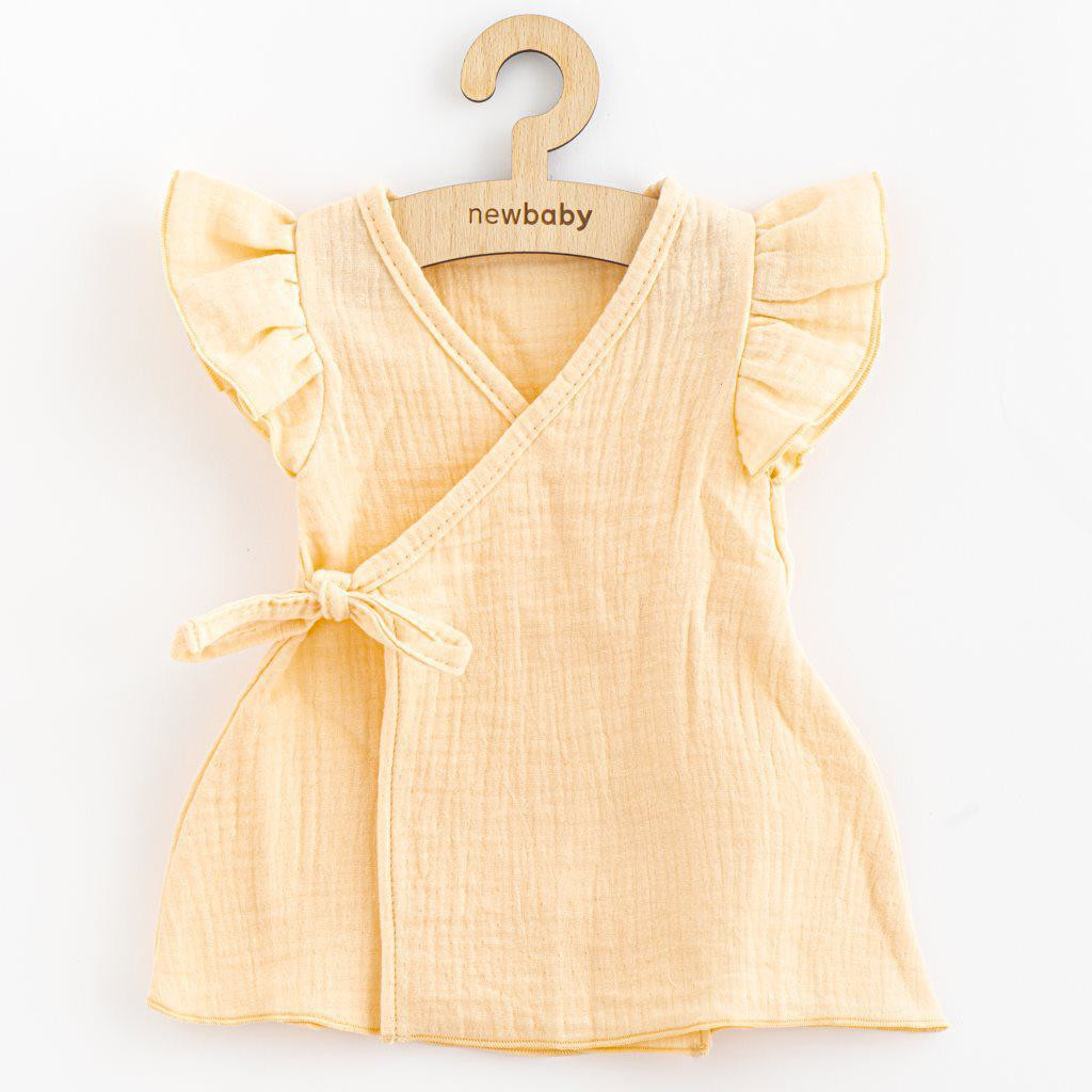 NEW BABY Letní kojenecké mušelínové šaty New Baby Leny peach