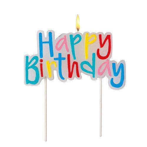 SusyCard Dortová narozeninová svíčka Happy Birthday