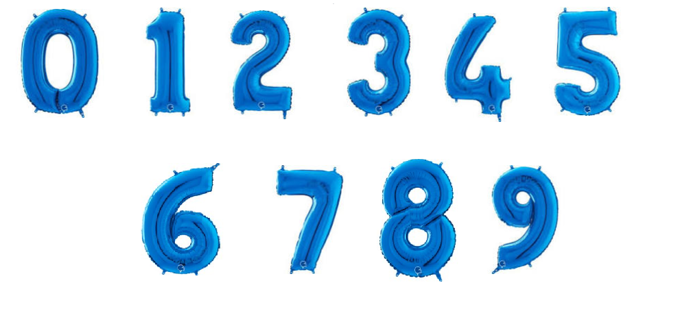 Grabo Fóliový balónek modrá 66 cm číslice