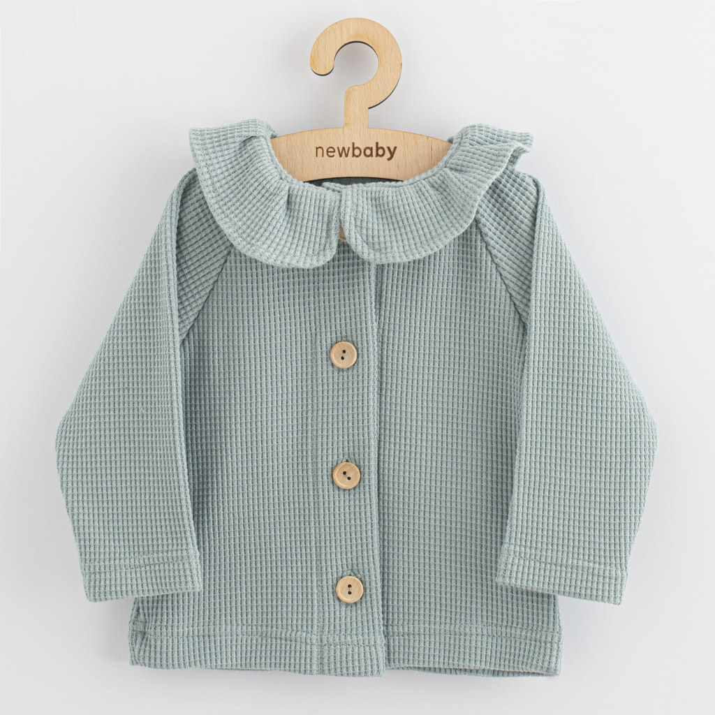 NEW BABY Kojenecký kabátek na knoflíky New Baby Luxury clothing Laura šedý